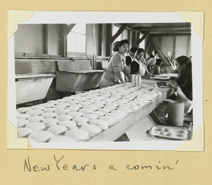 making mochi while incarcerated at Gila River, Arizona